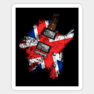 Electric Guitar UK Flag Guitarist Brit Rock Magnet